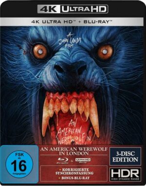 An American Werewolf in London - 3-Disc-Special Edition (4K Ultra HD) (+ Blu-ray 2D) (+ Bonus-Blu-ray) (Gabz Artwork)