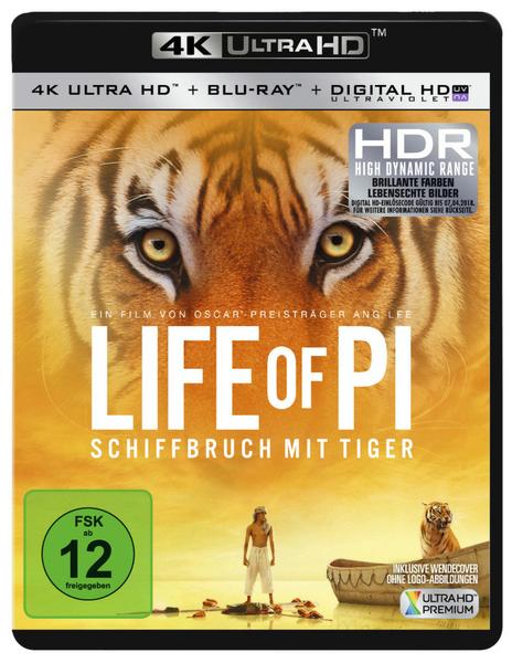 Life of Pi - Schiffbruch mit Tiger  (4K Ultra HD) (+ Blu-ray)