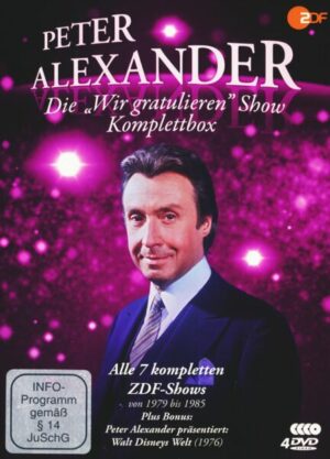 Die Peter Alexander 'Wir gratulieren' Show - Komplettbox (Alle 7 ZDF-Shows plus Disneys Welt) - Fernsehjuwelen  [4 DVDs]