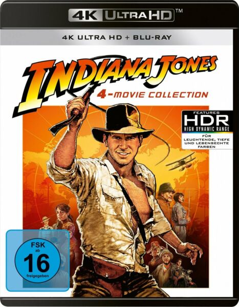 Indiana Jones 1-4  (4x 4K Ultra HD + 4x Blu-ray 2D)