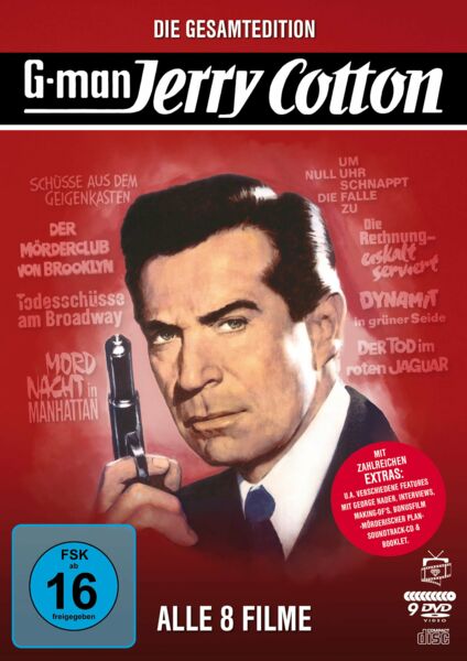 Jerry Cotton - Die Gesamtedition: Alle 8 Filme (Filmjuwelen)  [9 DVDs] [inkl. Soundtrack-CD]