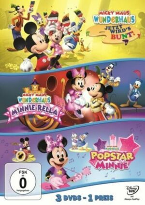 Micky Maus Wunderhaus - Jetzt wird's bunt/Minnie-Rella/Popstar Minnie (Dreierpack)  [3 DVDs]