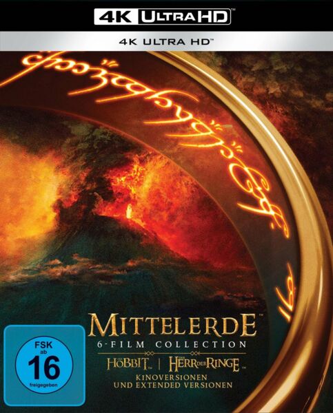 Mittelerde 6-Film Collection  (4K Ultra HD) (+ Blu-ray) (+ Bonus-Disc)