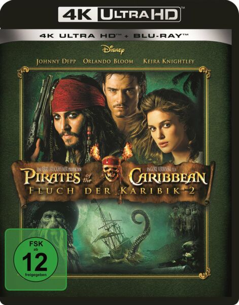 Pirates of the Caribbean - Fluch der Karibik 2  (4K Ultra HD) (+ Blu-ray 2D)