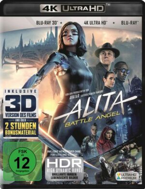 Alita - Battle Angel  (4K Ultra HD) (+ Blu-ray 3D) (+ Blu-ray 2D)